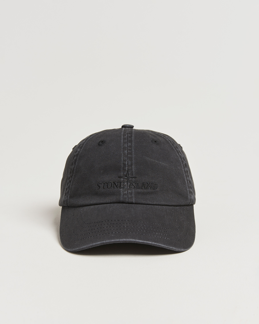 Homme | Stone Island Cotton Gabardine Cap Black | Stone Island | Cotton Gabardine Cap Black