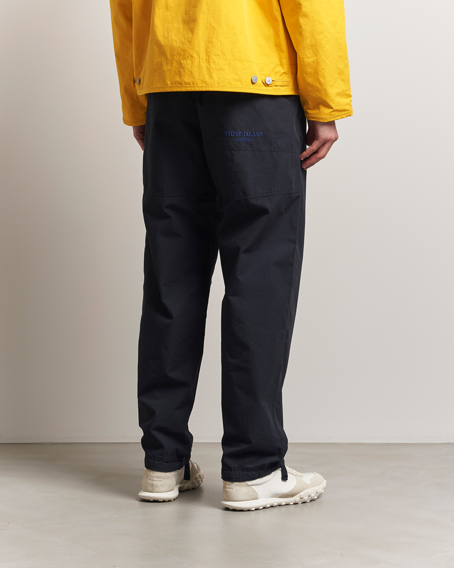 Homme | Pantalons | Stone Island | Marina Organic Cotton Tela Pants Navy Blue
