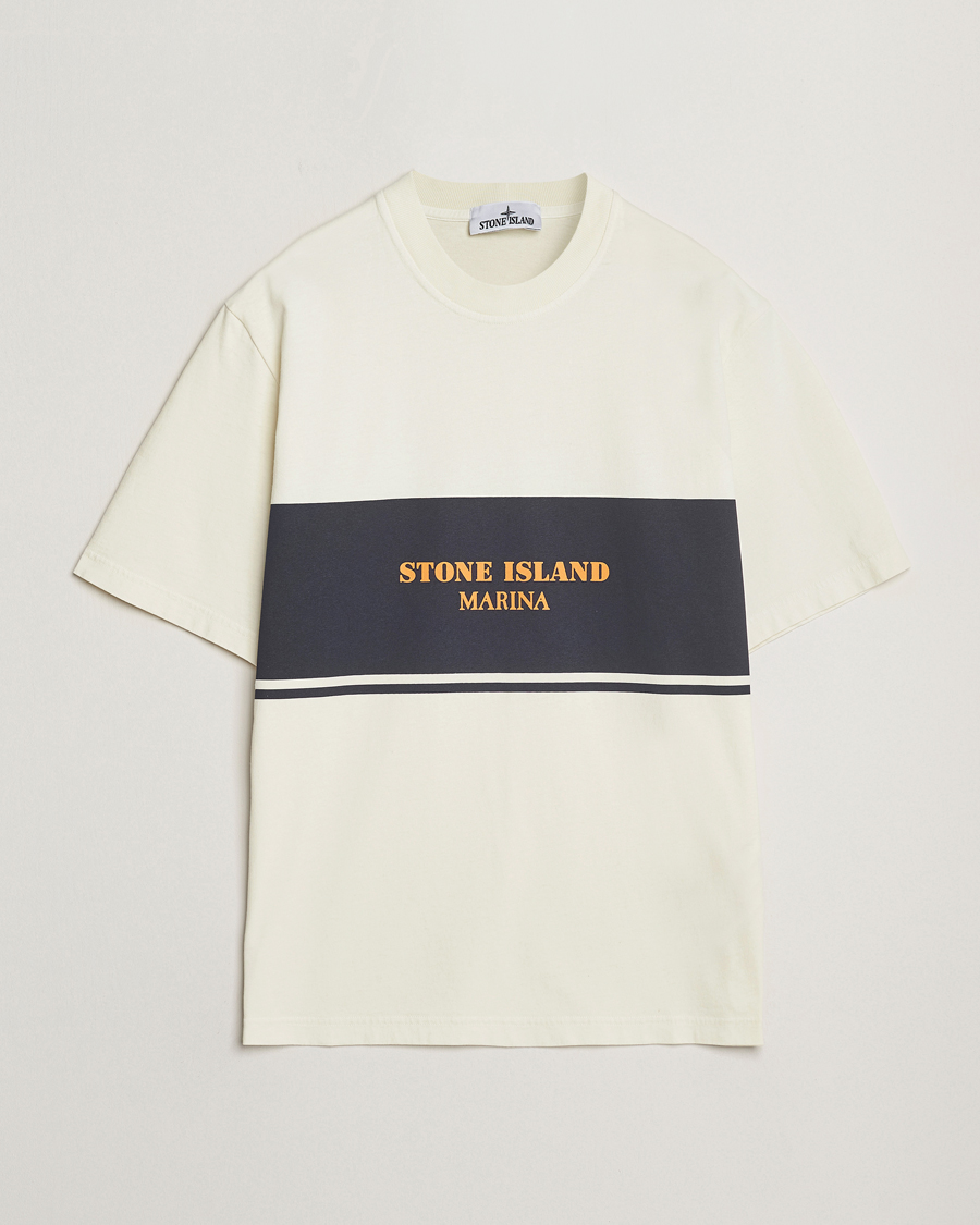 Homme | T-shirts | Stone Island | Marina Organic Cotton T-Shirt Ivory
