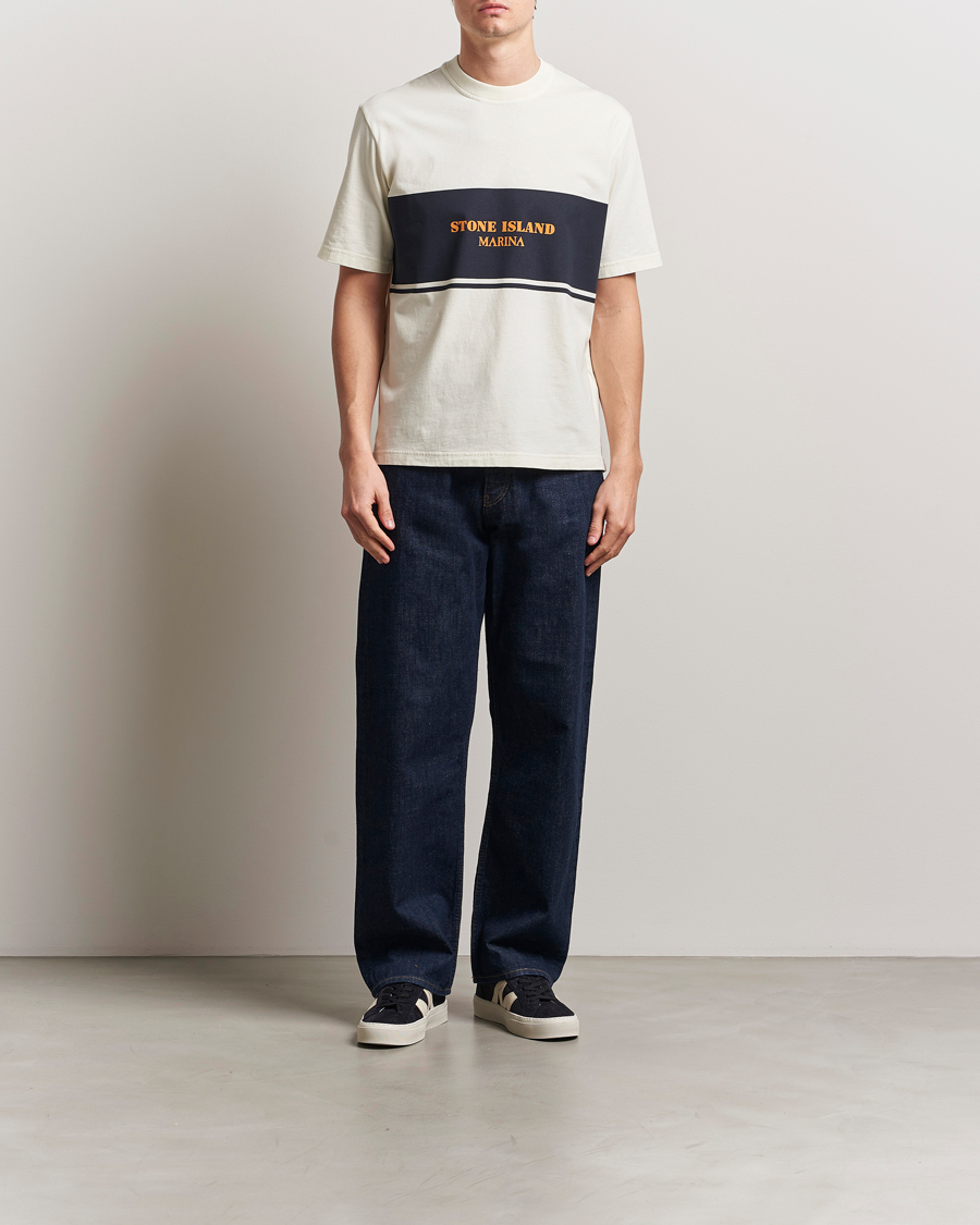 Homme | T-shirts | Stone Island | Marina Organic Cotton T-Shirt Ivory