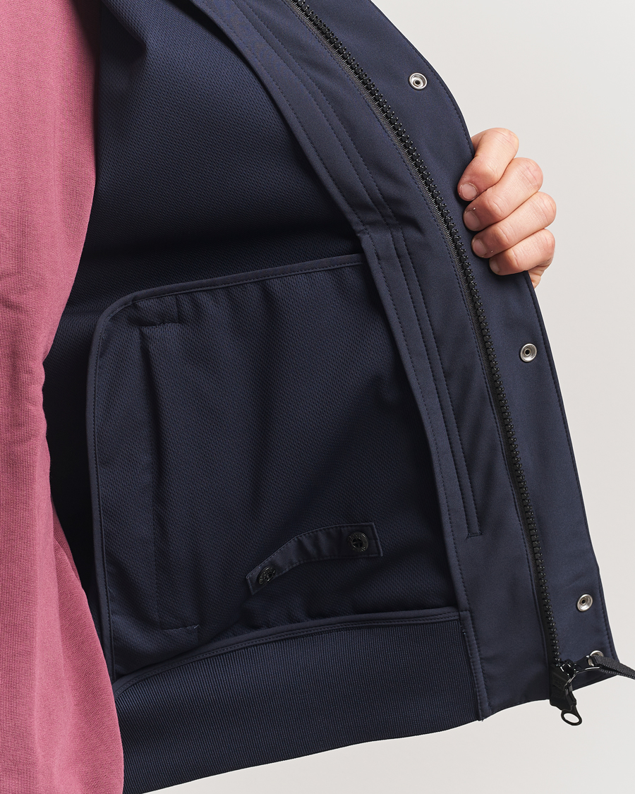 Homme | Manteaux Et Vestes | Stone Island | Soft Shell Hooded Jacket Navy Blue