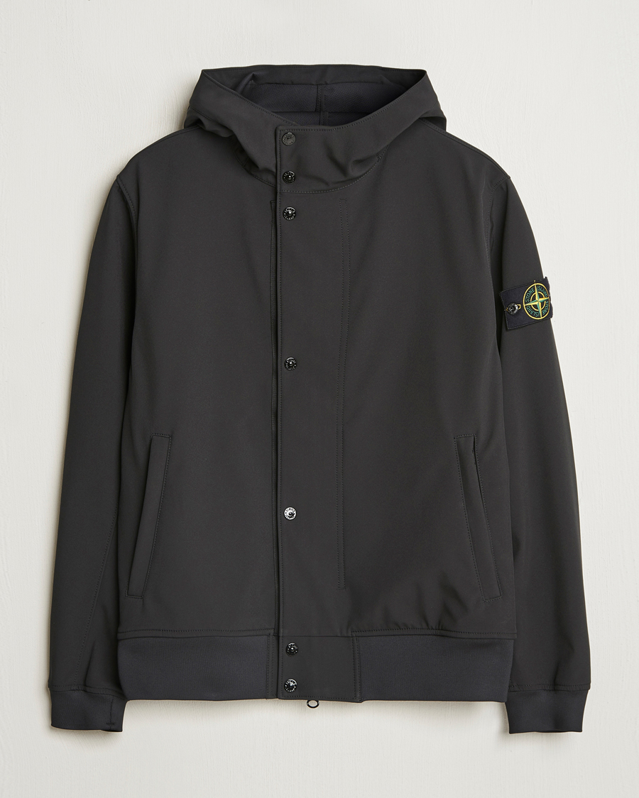 Homme | Manteaux Et Vestes | Stone Island | Soft Shell Hooded Jacket Black