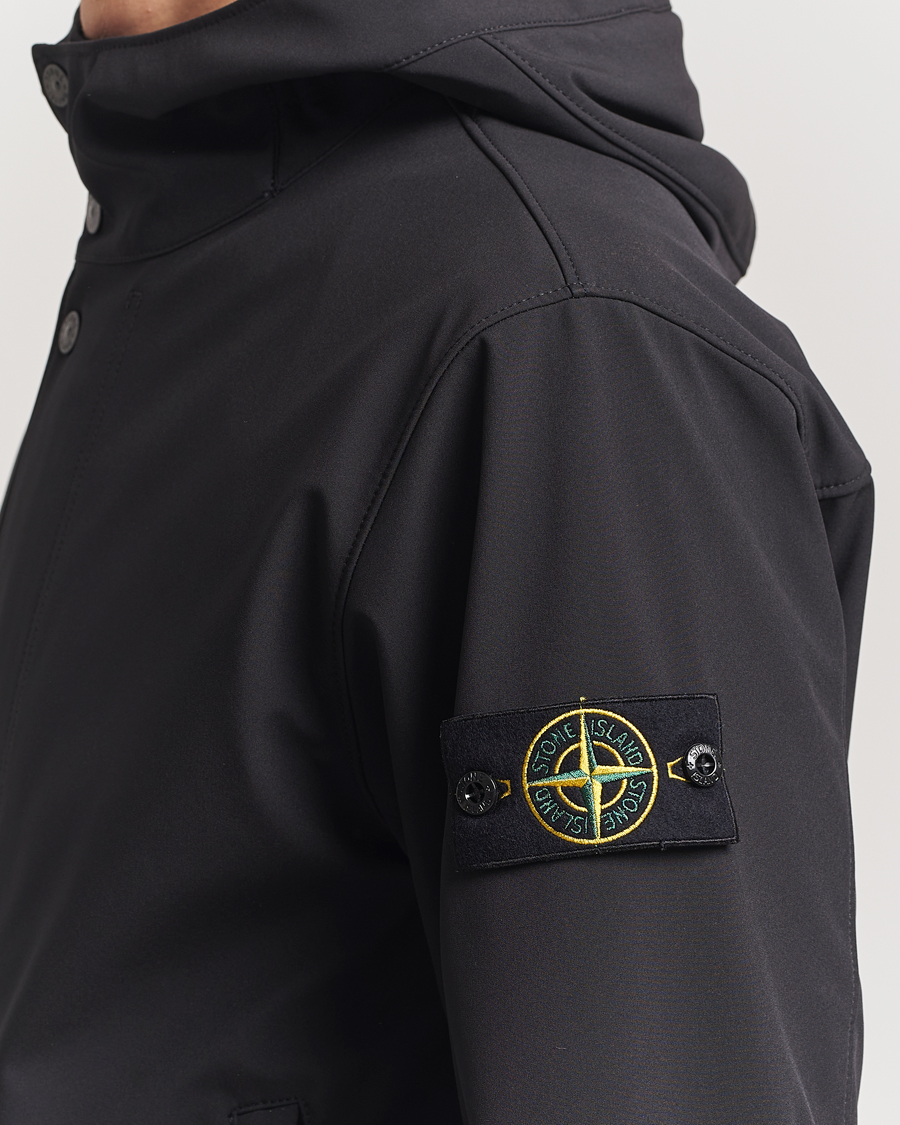 Homme | Manteaux Et Vestes | Stone Island | Soft Shell Hooded Jacket Black