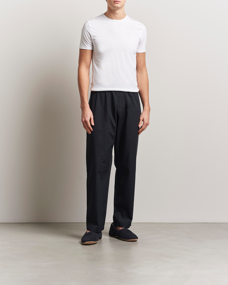 Homme | T-shirts | Derek Rose | Pima Cotton Crew Neck T-Shirt White