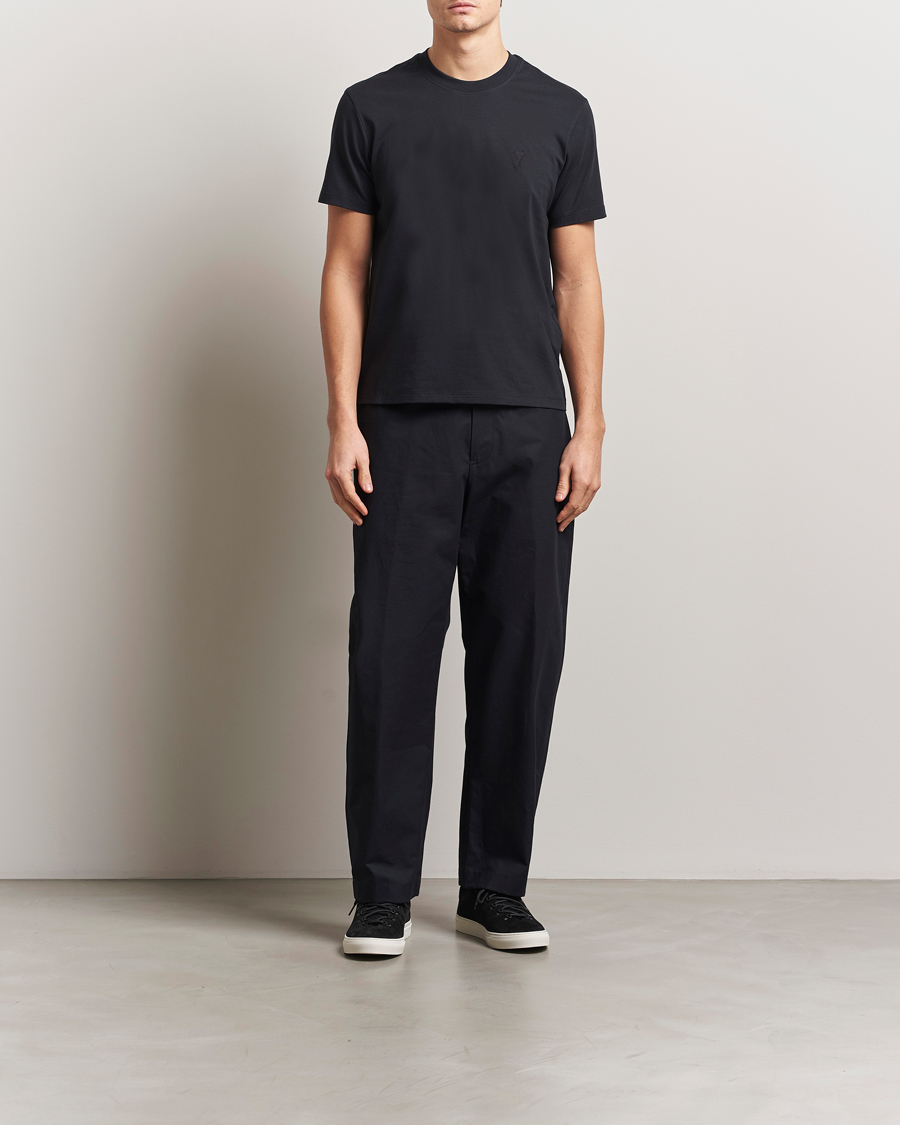 Homme | T-shirts | AMI | Tonal Heart Logo T-Shirt Black