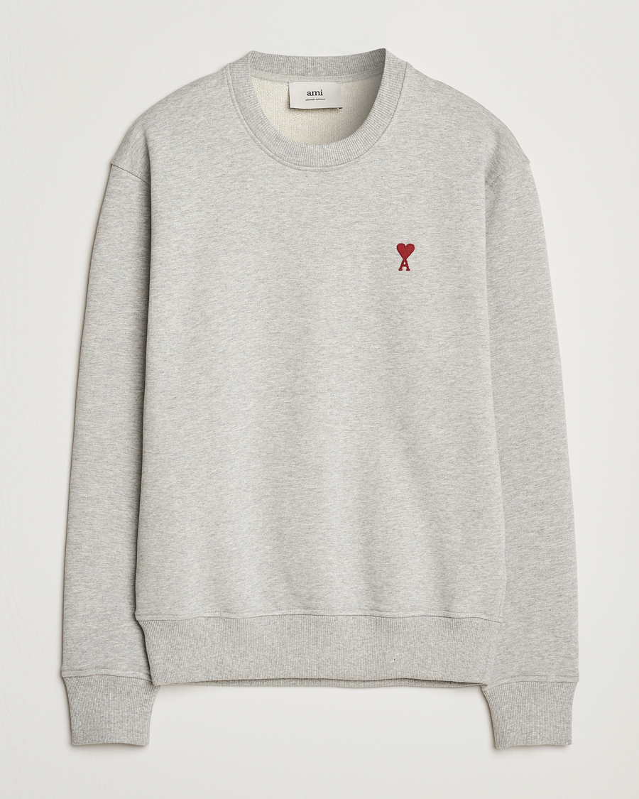 Homme | Pulls Et Tricots | AMI | Heart Logo Sweatshirt Heather Ash Grey