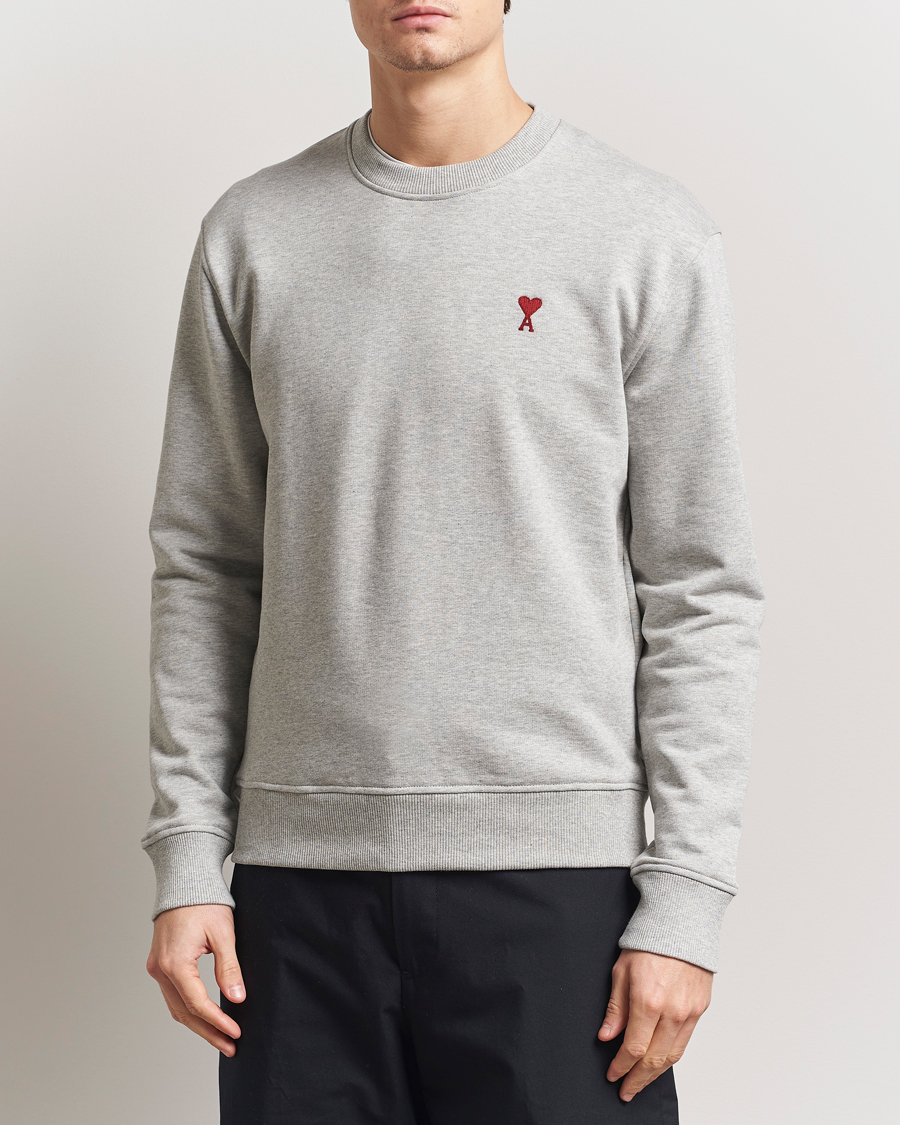 Homme | Pulls Et Tricots | AMI | Heart Logo Sweatshirt Heather Ash Grey