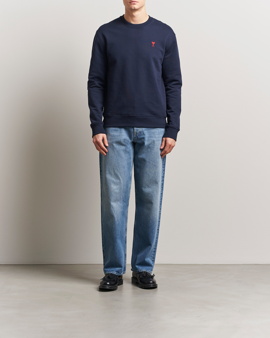 Homme | Pulls Et Tricots | AMI | Heart Logo Sweatshirt Night Blue