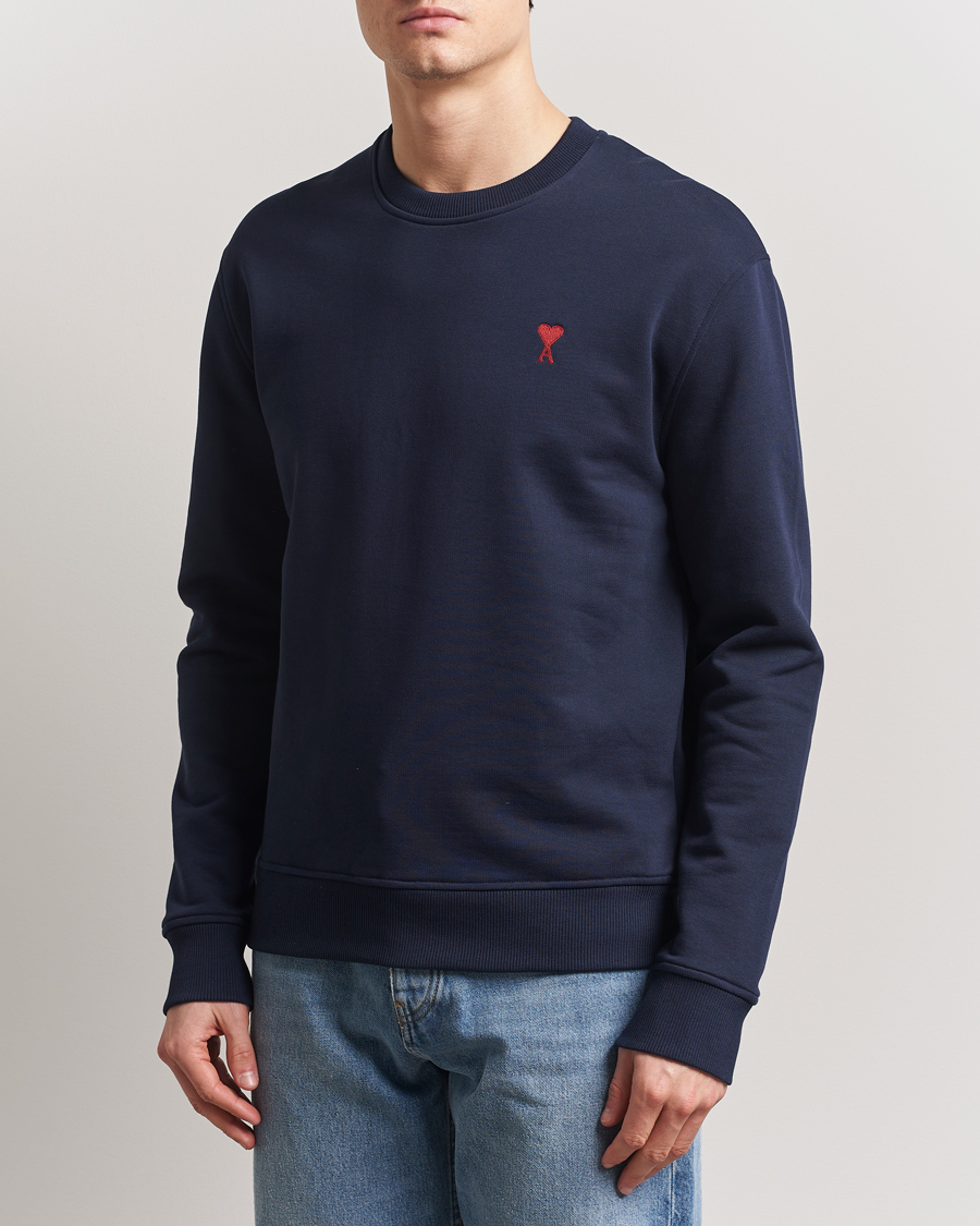 Homme | Pulls Et Tricots | AMI | Heart Logo Sweatshirt Night Blue