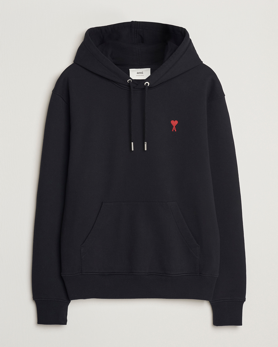 Homme | Pulls Et Tricots | AMI | Heart Logo Hoodie Black