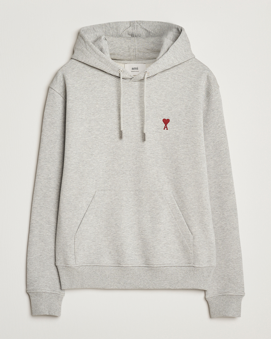 Homme | Pulls Et Tricots | AMI | Heart Logo Hoodie Heather Ash Grey
