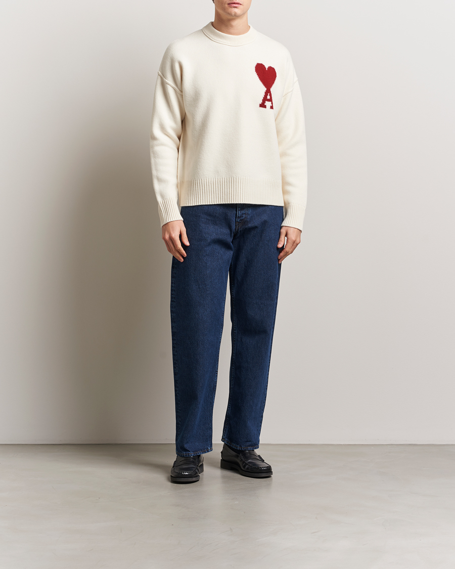 Homme | Pulls Et Tricots | AMI | Big Heart Wool Sweater Off White