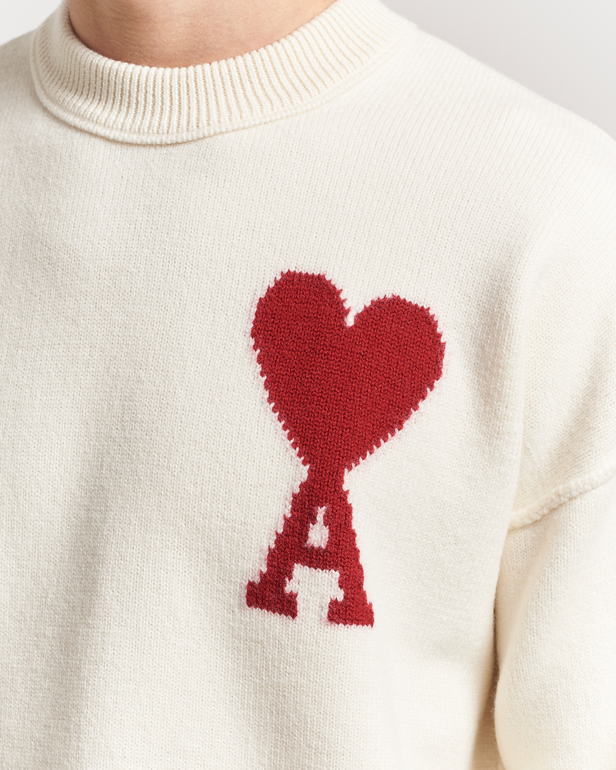 Homme | Pulls Et Tricots | AMI | Big Heart Wool Sweater Off White