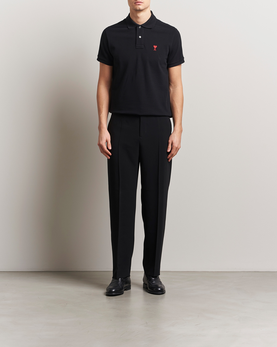 Homme | Polos | AMI | Heart Logo Polo Black