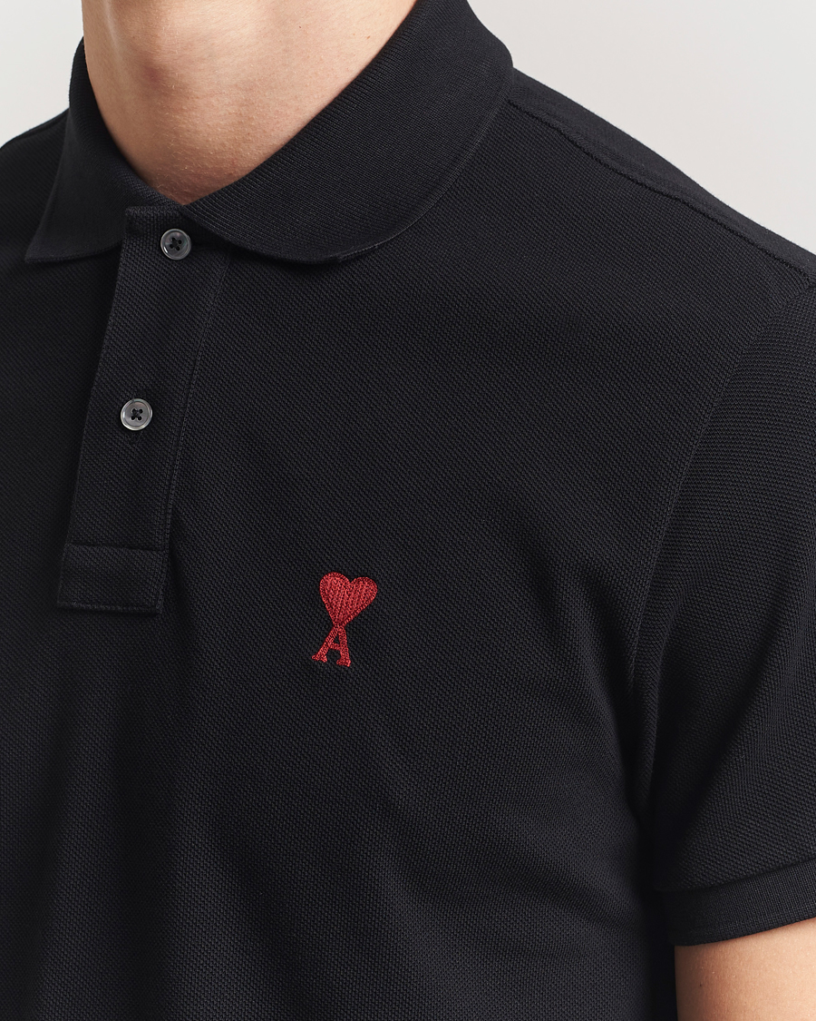 Homme | Polos | AMI | Heart Logo Polo Black