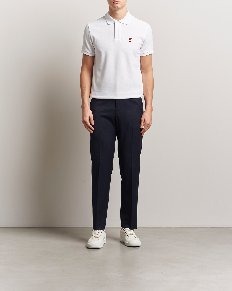 Homme | Polos | AMI | Heart Logo Polo White