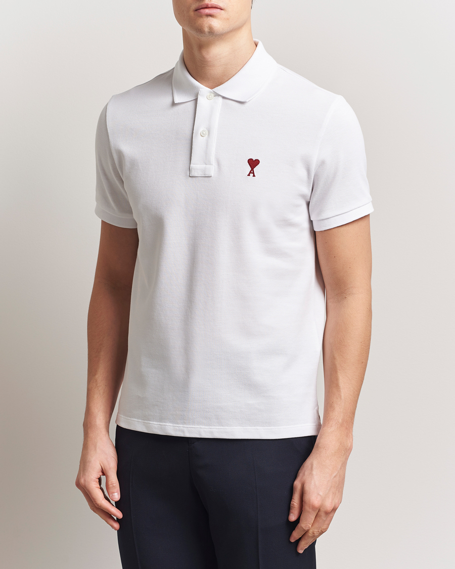 Homme | Polos | AMI | Heart Logo Polo White