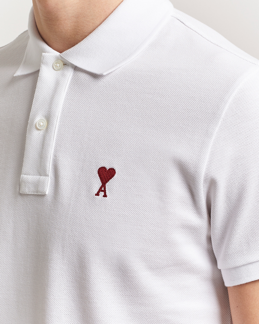 Homme | Polos | AMI | Heart Logo Polo White