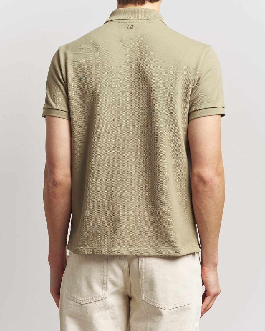 Homme | Polos | AMI | Off White Heart Logo Polo Beige