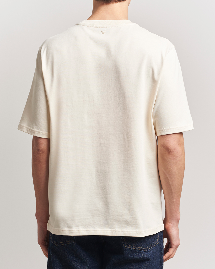 Homme | T-shirts | AMI | Paris Logo T-Shirt White Cream