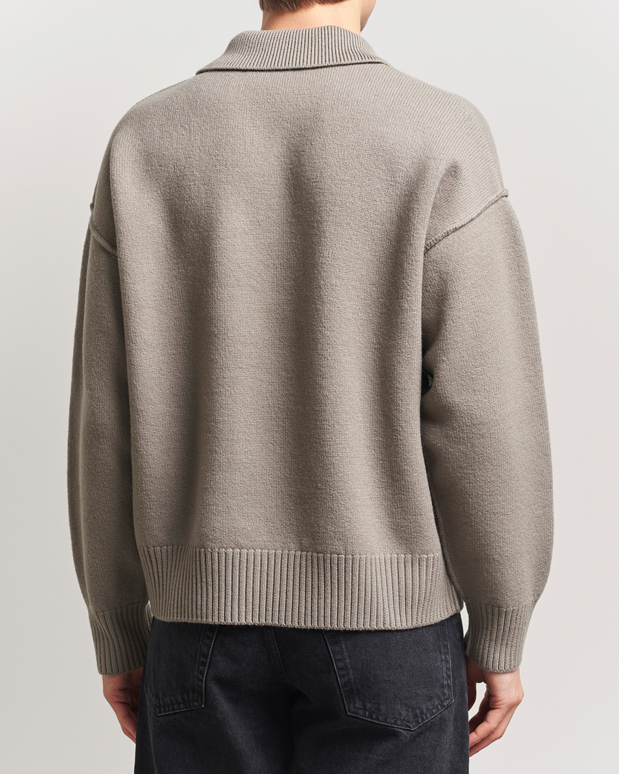 Homme | Pulls Et Tricots | AMI | Big Heart Wool Polo Ash