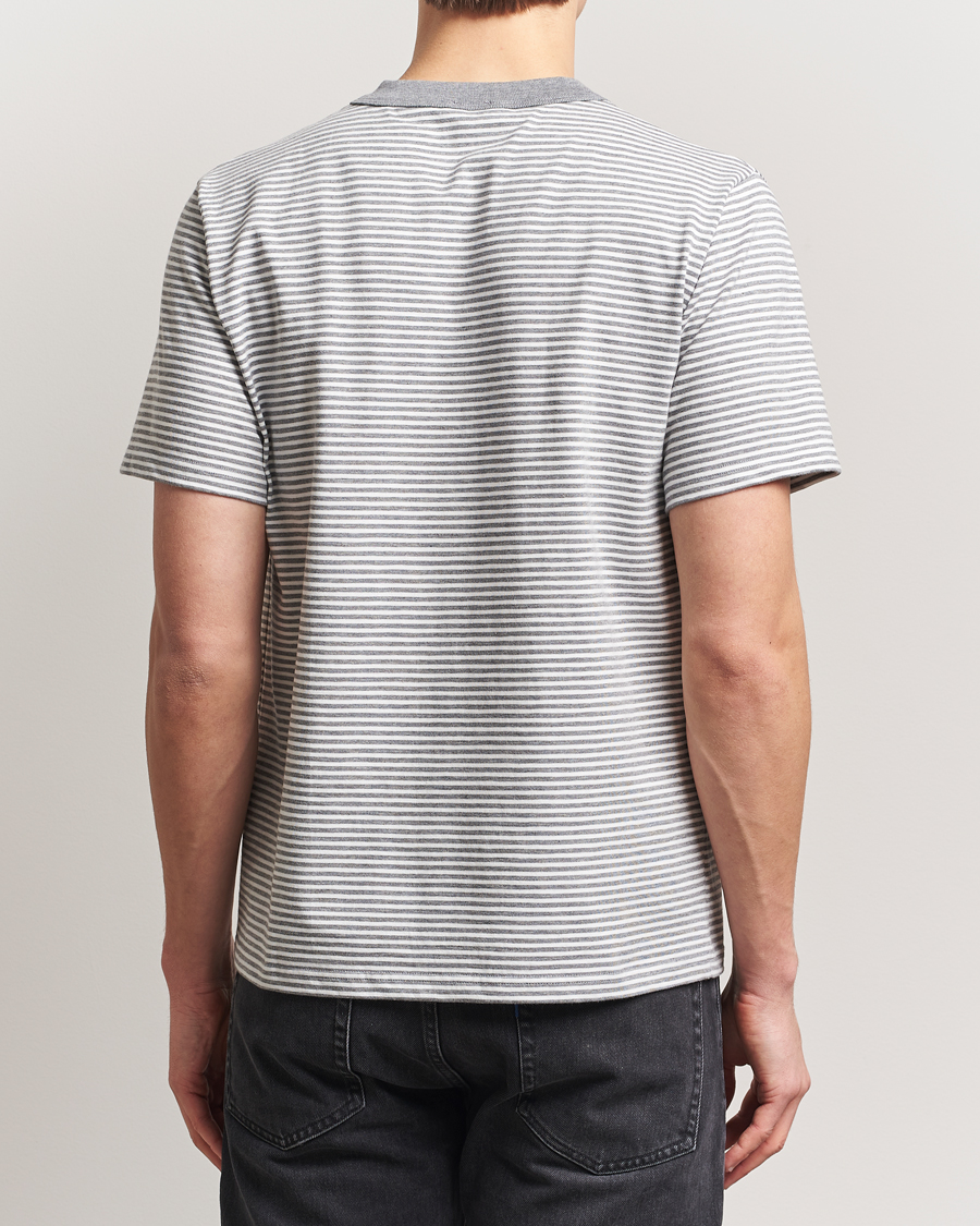 Homme | T-shirts | Armor-lux | Callac Héritage Stripe T-Shirt Misty Grey/Milk