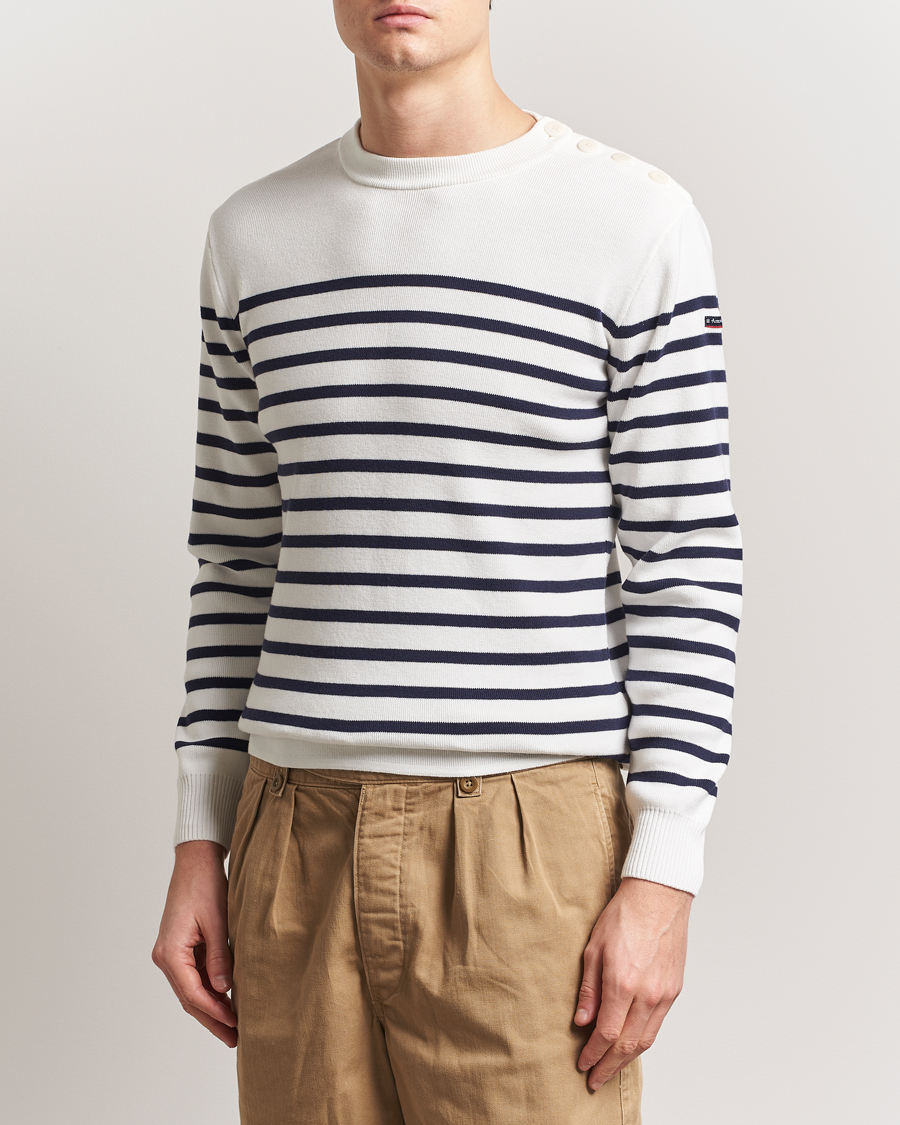 Homme | Pulls Et Tricots | Armor-lux | Groix Striped Sweater Milk/Navy