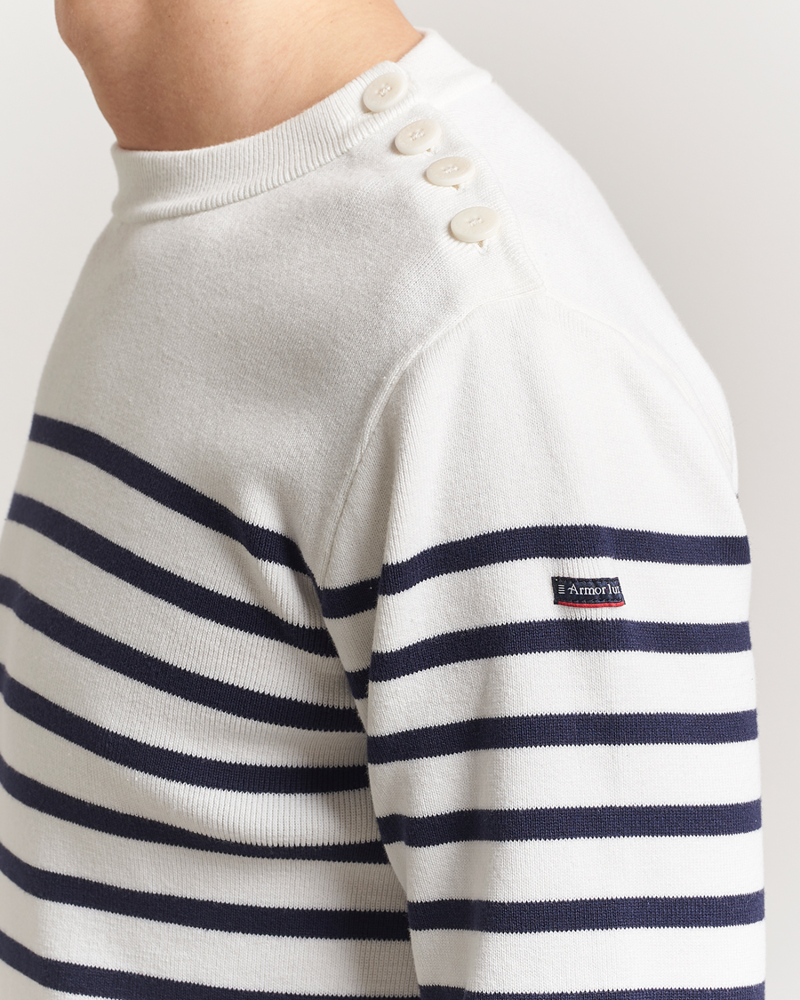 Homme | Pulls Et Tricots | Armor-lux | Groix Striped Sweater Milk/Navy