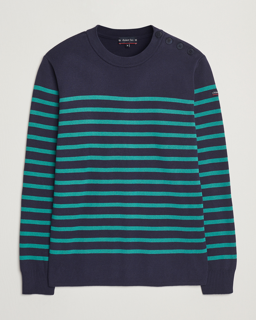 Homme | Pulls Et Tricots | Armor-lux | Groix Striped Sweater Navy/Deep Jungle