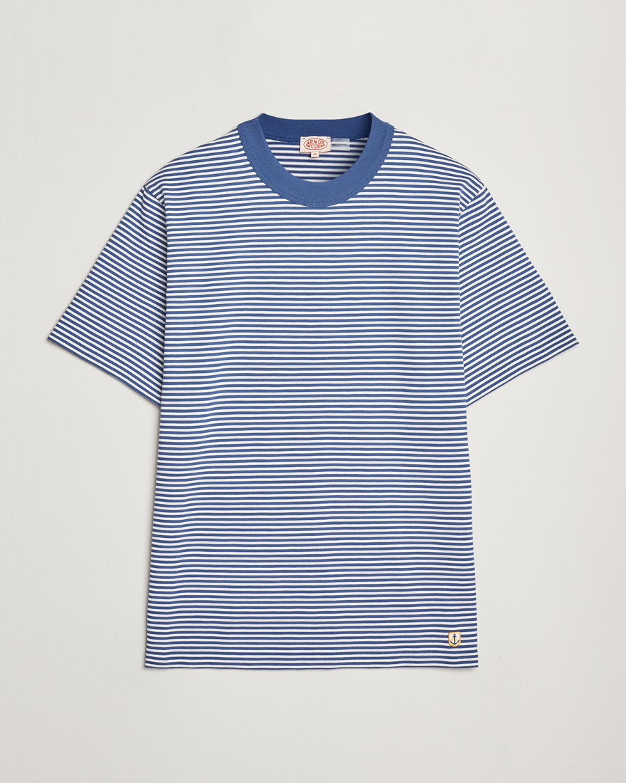 Homme | T-shirts | Armor-lux | Callac Héritage Stripe T-Shirt Obscur/Milk