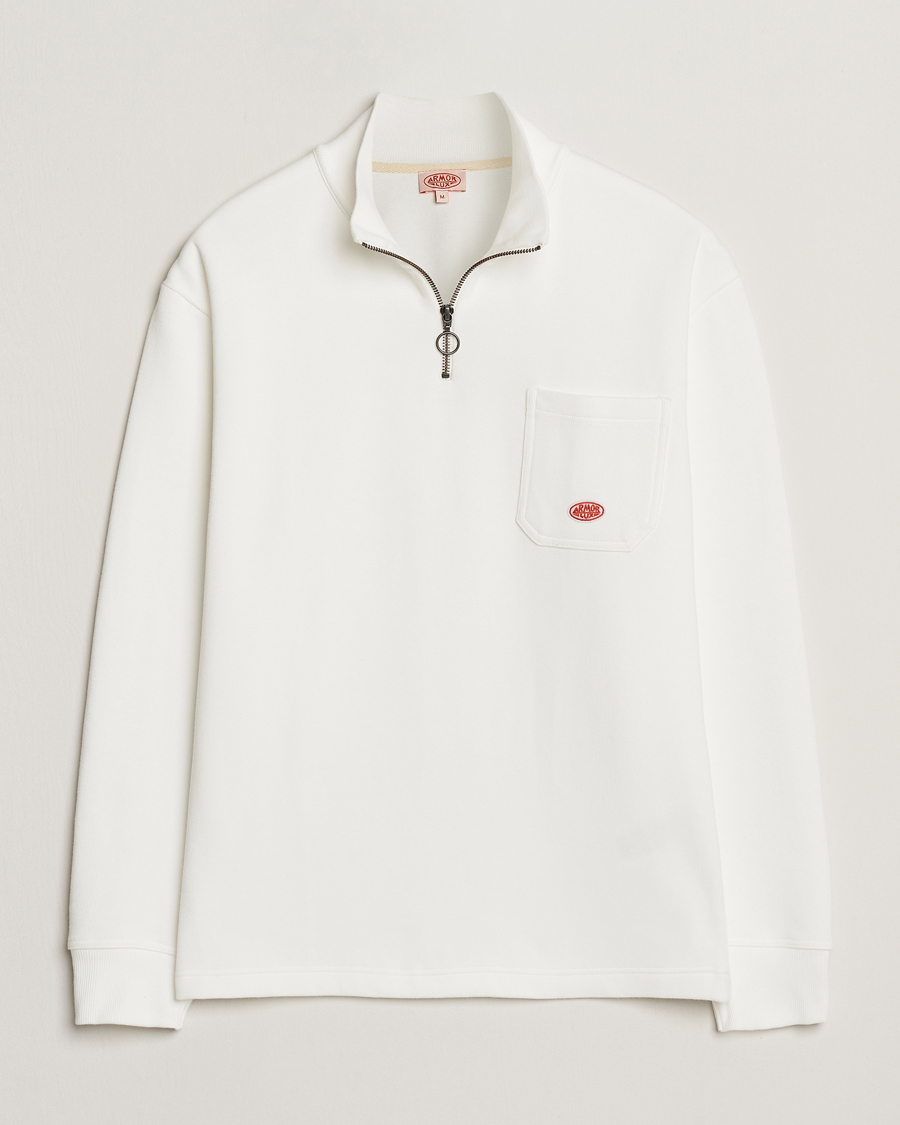 Homme | Pulls Et Tricots | Armor-lux | Camionneur Cotton Half Zip Sweater Milk