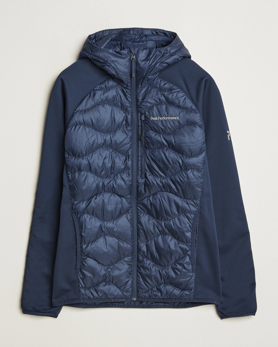 Homme | Manteaux Et Vestes | Peak Performance | Helium Down Hooded Hybrid Jacket Blue Shadow