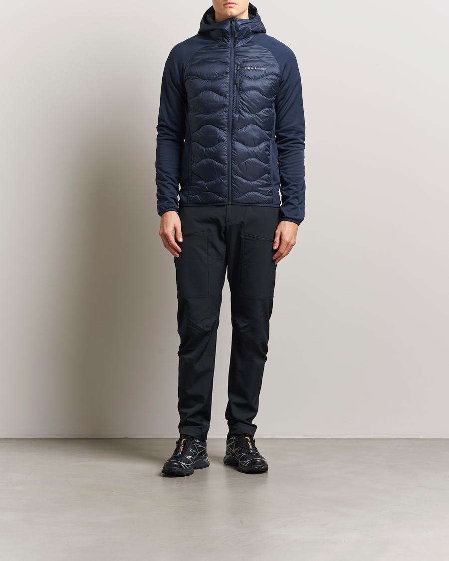 Homme | Manteaux Et Vestes | Peak Performance | Helium Down Hooded Hybrid Jacket Blue Shadow