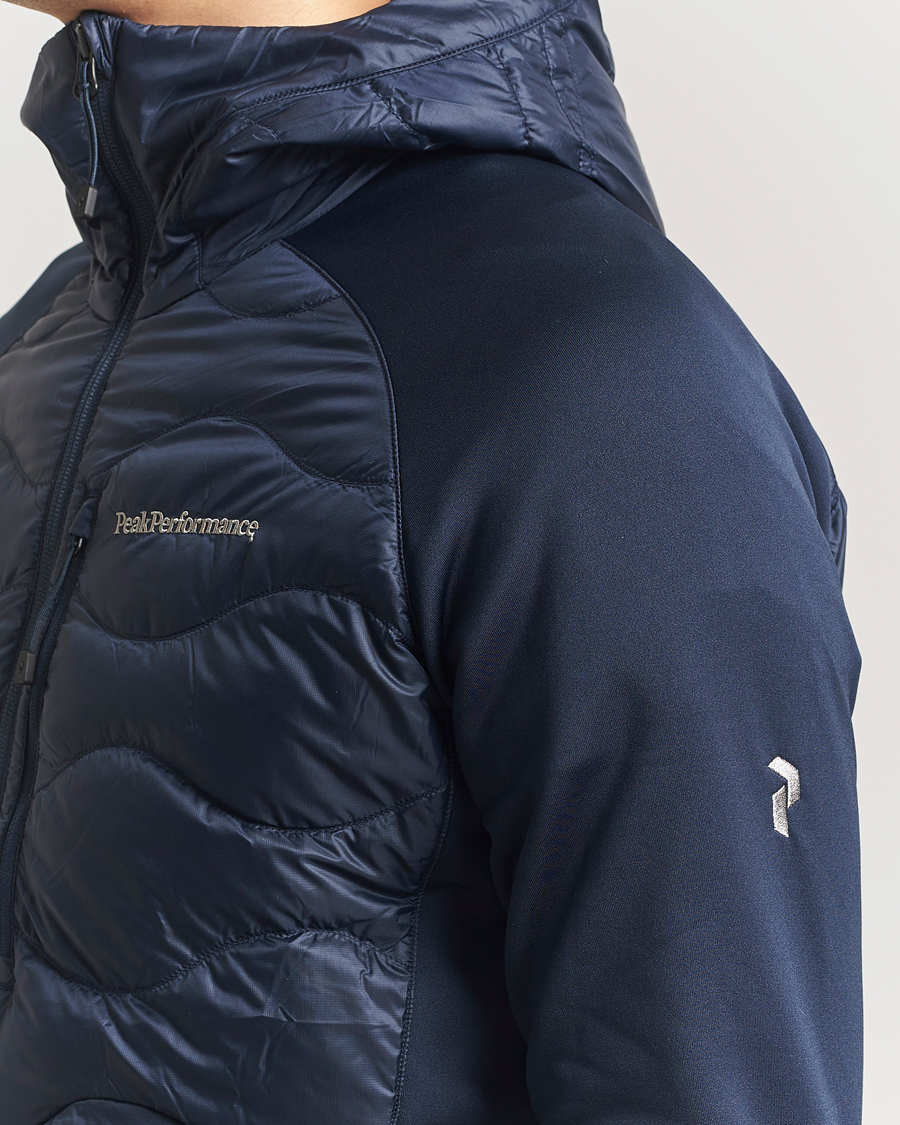 Homme | Manteaux Et Vestes | Peak Performance | Helium Down Hooded Hybrid Jacket Blue Shadow