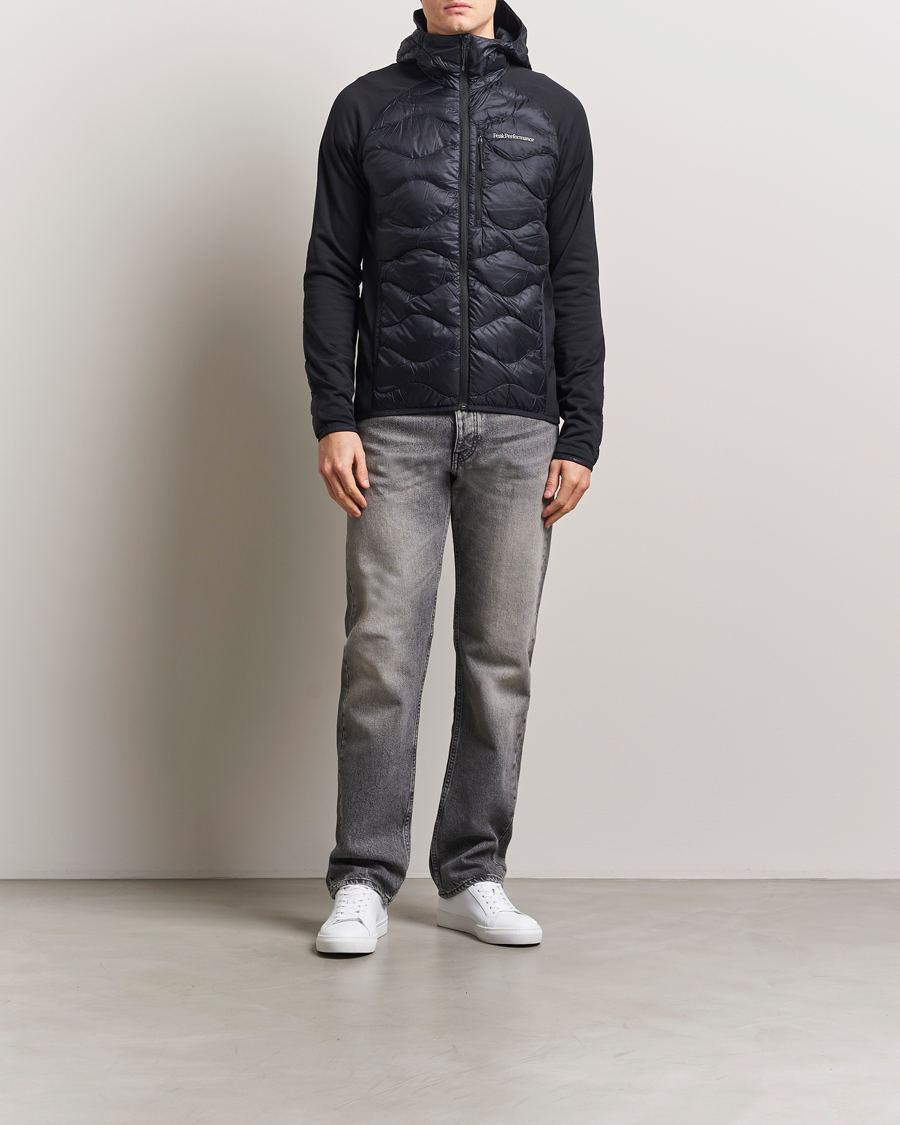 Homme | Manteaux Et Vestes | Peak Performance | Helium Down Hooded Hybrid Jacket Black