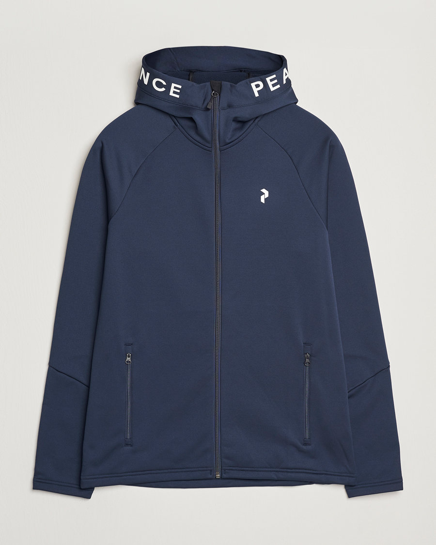 Homme | Pulls Et Tricots | Peak Performance | Rider Hooded Full Zip Blue Shadow