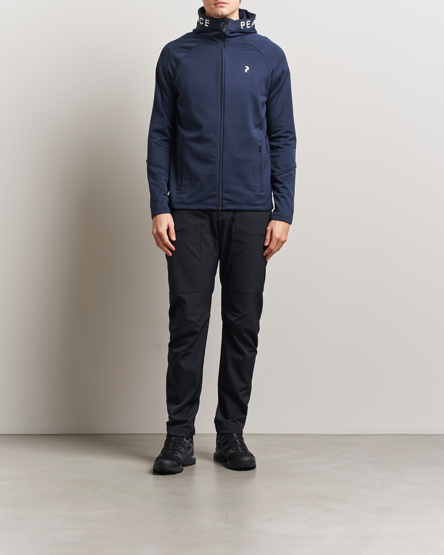 Homme | Pulls Et Tricots | Peak Performance | Rider Hooded Full Zip Blue Shadow