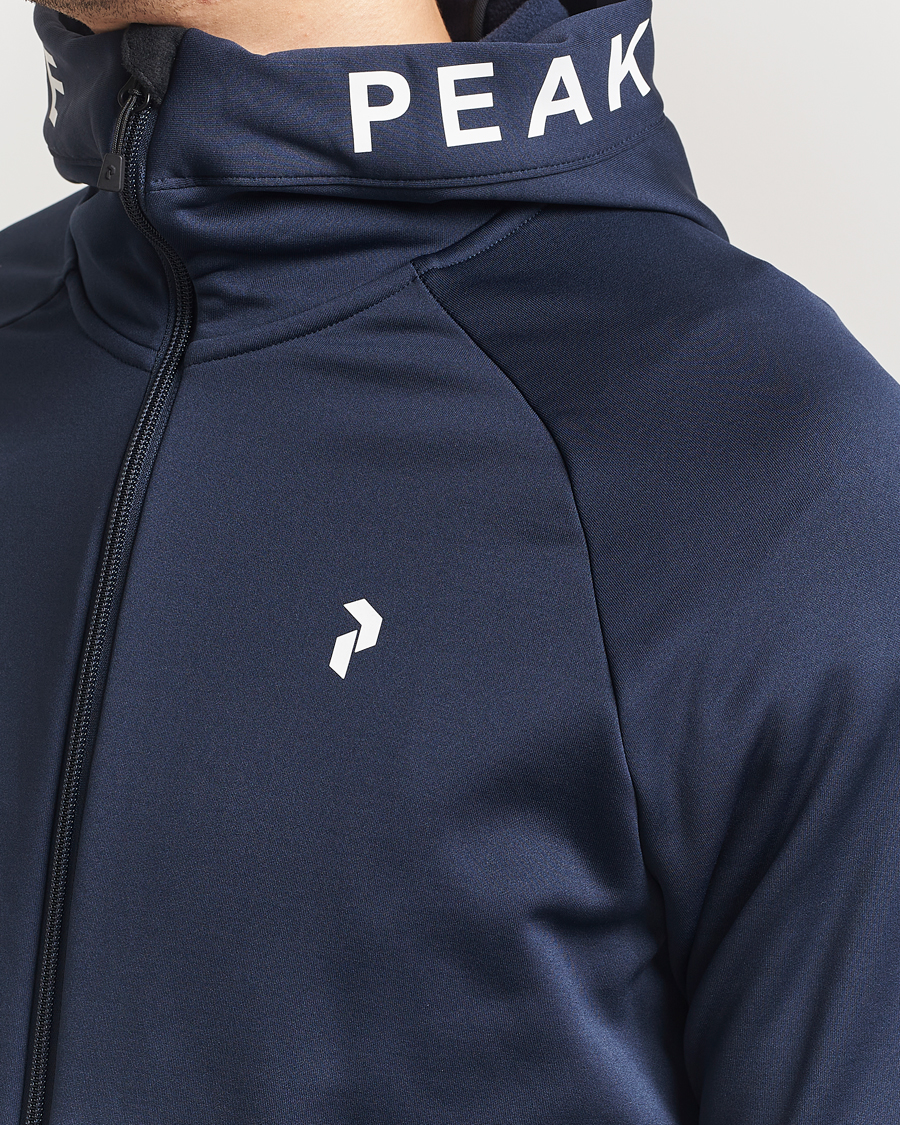 Homme | Pulls Et Tricots | Peak Performance | Rider Hooded Full Zip Blue Shadow