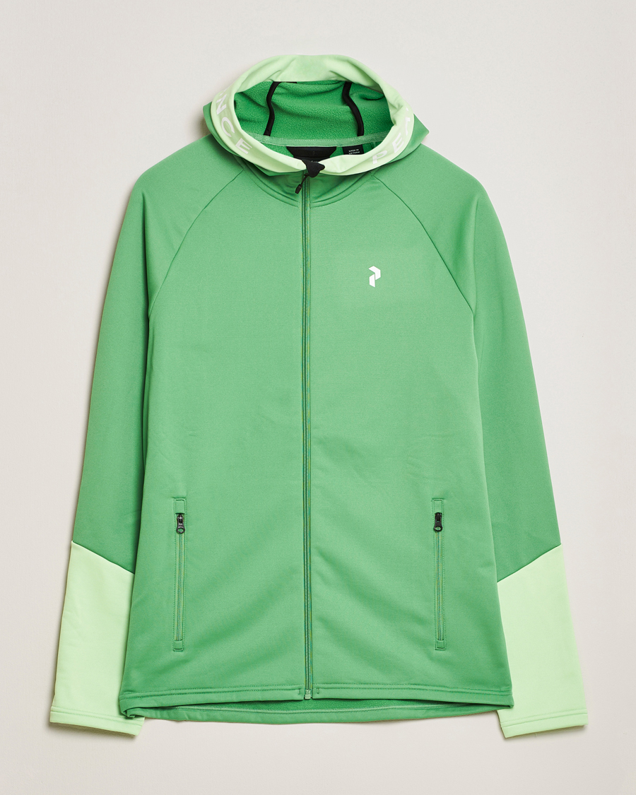 Homme | Pulls Et Tricots | Peak Performance | Rider Hooded Full Zip Peppermint/Vivid Green