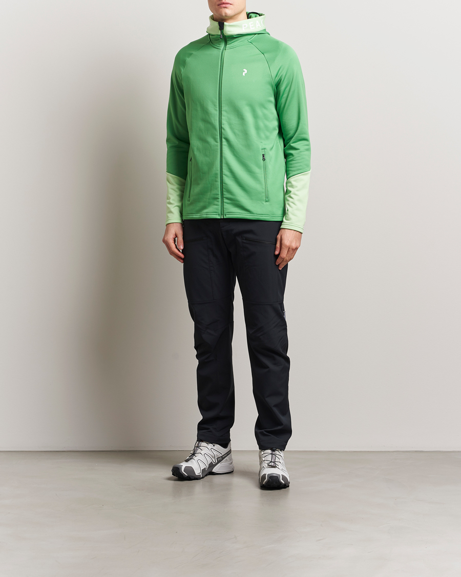 Homme | Pulls Et Tricots | Peak Performance | Rider Hooded Full Zip Peppermint/Vivid Green