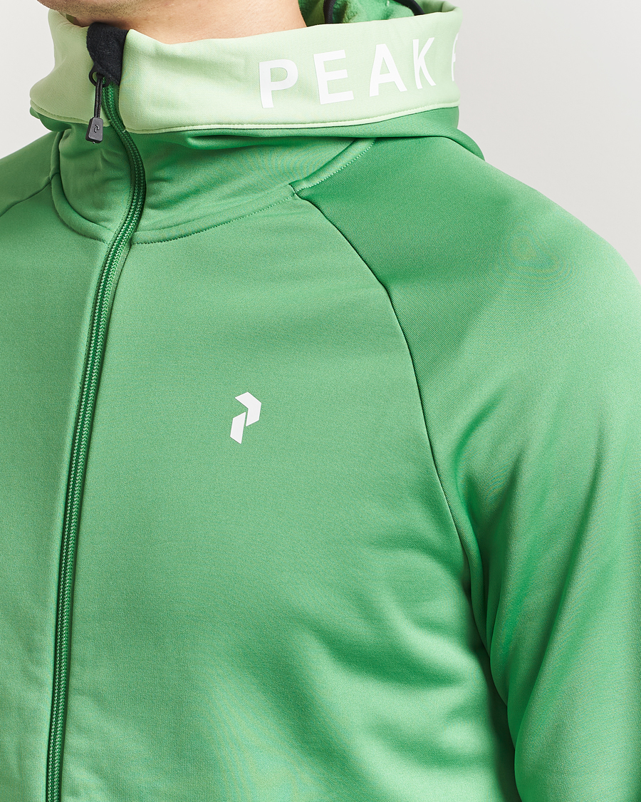 Homme | Pulls Et Tricots | Peak Performance | Rider Hooded Full Zip Peppermint/Vivid Green