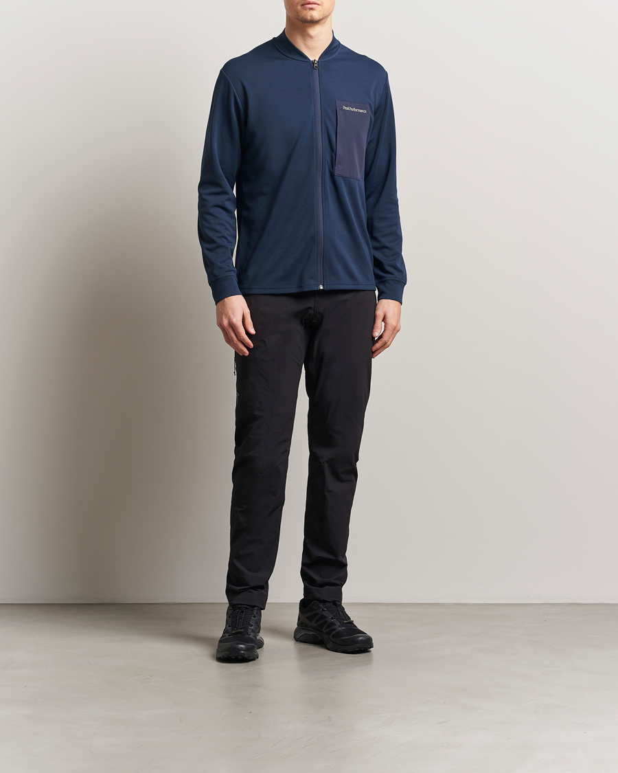Homme | Pulls Et Tricots | Peak Performance | Mid Layer Full Zip Jacket Blue Shadow