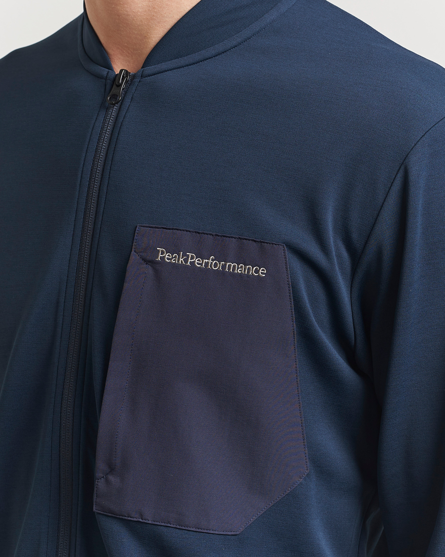Homme | Pulls Et Tricots | Peak Performance | Mid Layer Full Zip Jacket Blue Shadow