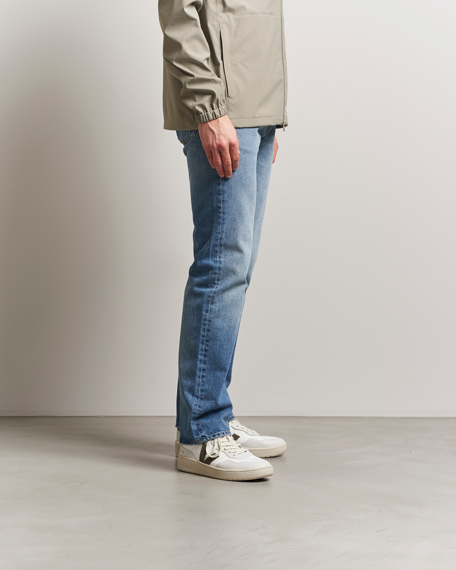 Homme | Veja V-90 Mesh Sneaker White/Khaki | Veja | V-90 Mesh Sneaker White/Khaki