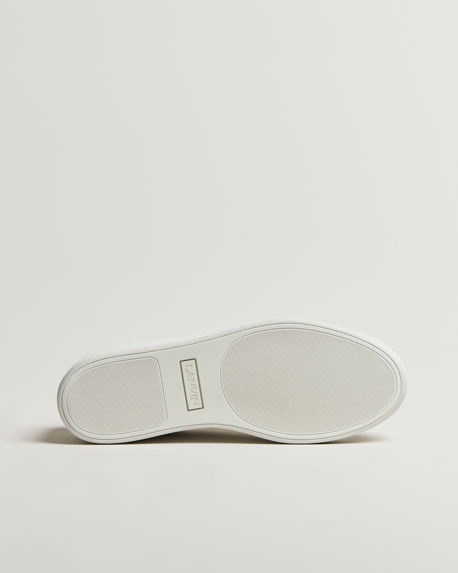 Homme | Lanvin Patent Cap Toe Sneaker Ecru | Lanvin | Patent Cap Toe Sneaker Ecru