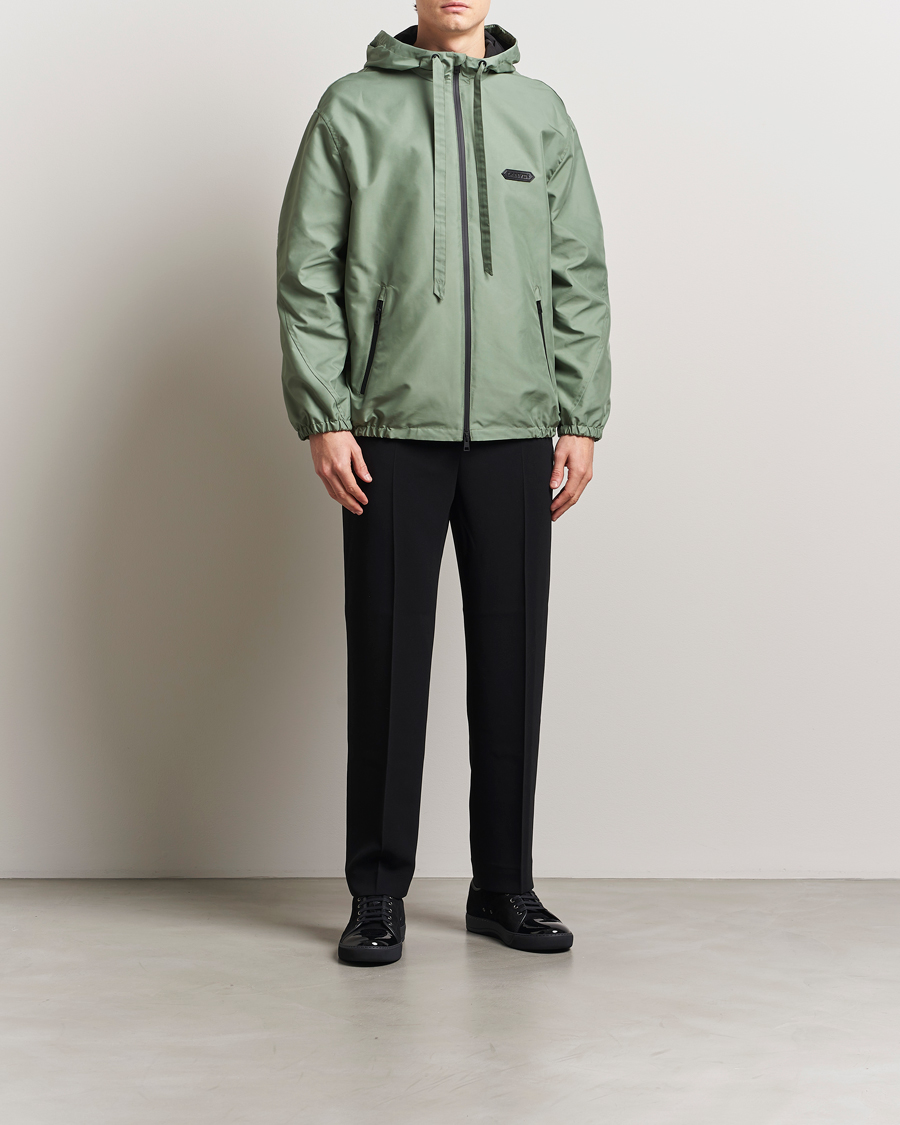 Homme | Manteaux Et Vestes | Lanvin | Hooded Windbreaker Sage Green