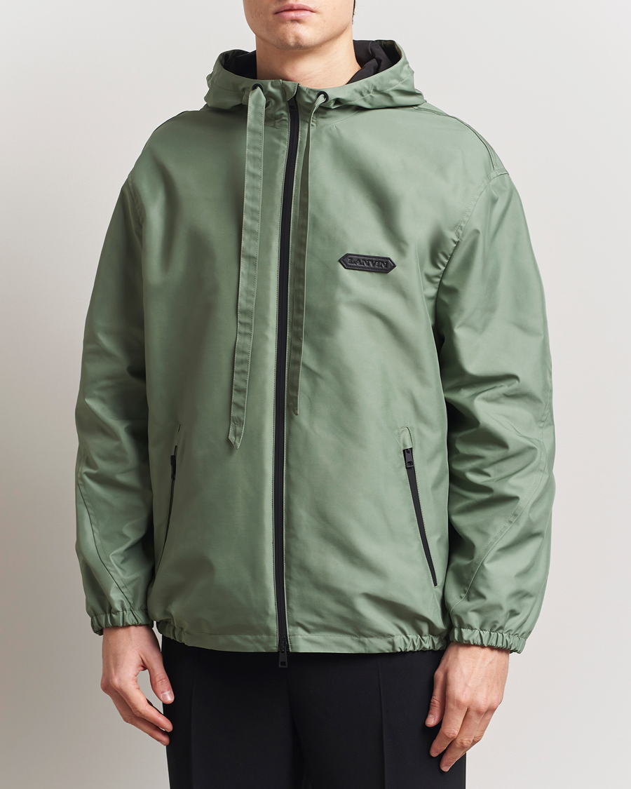 Homme | Manteaux Et Vestes | Lanvin | Hooded Windbreaker Sage Green