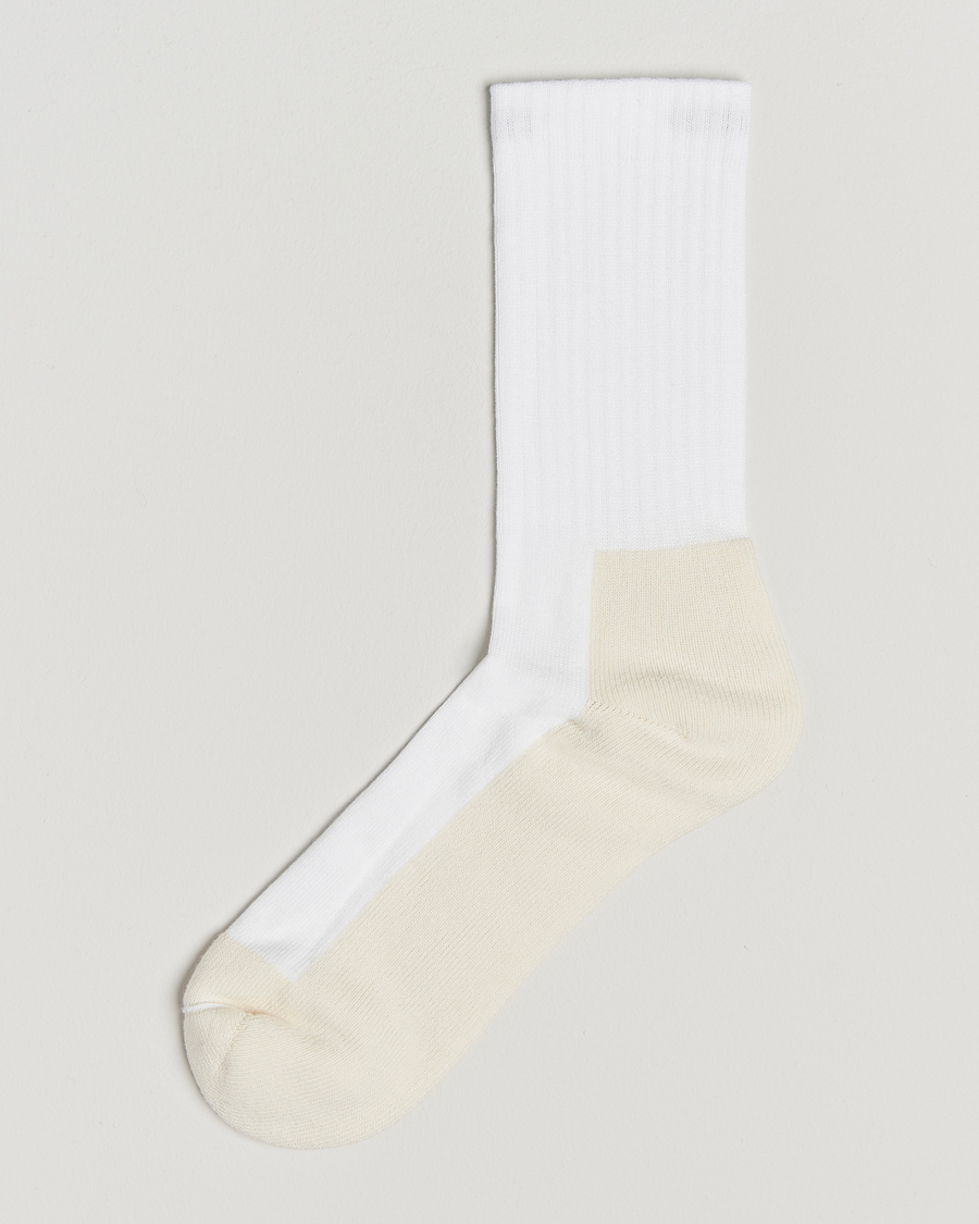 Homme | Sous-Vêtements Et Chaussettes | Sweyd | Two Tone Cotton Socks Off White/White