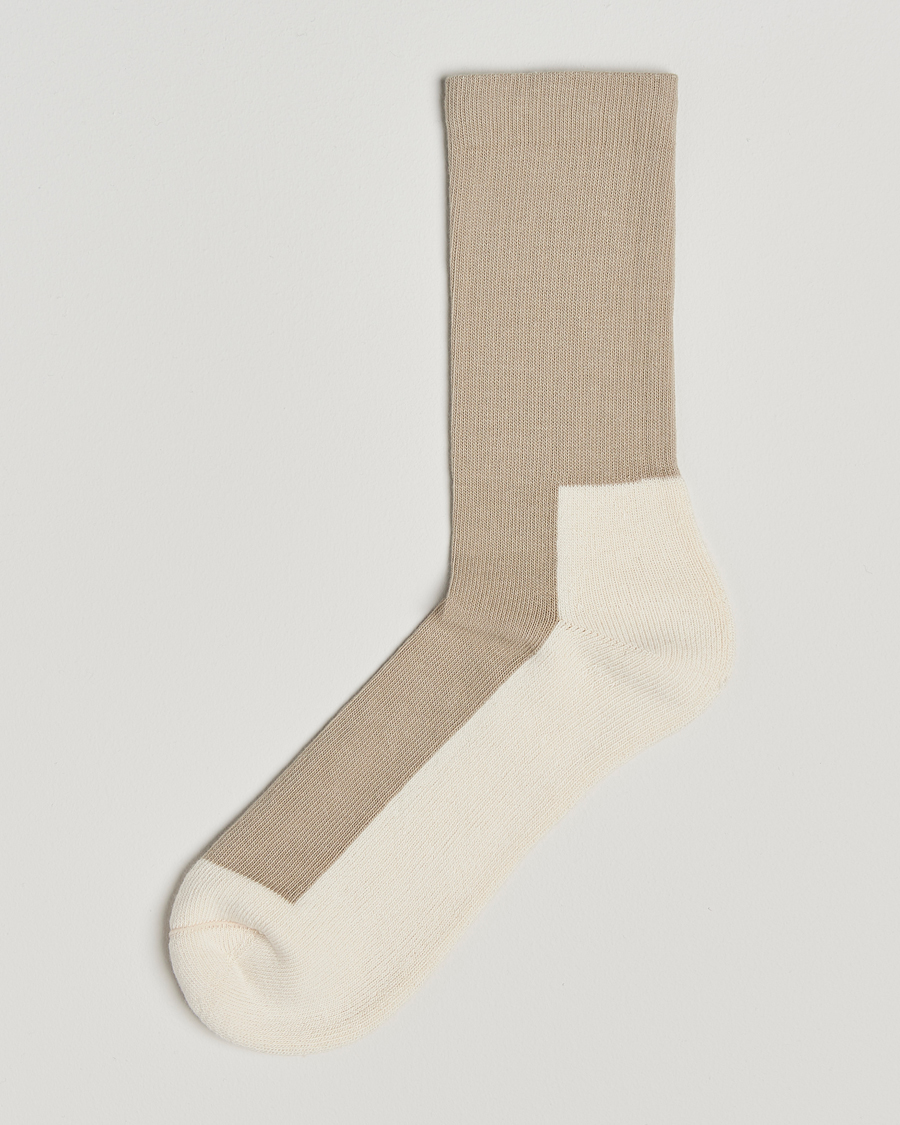 Homme | Sous-Vêtements Et Chaussettes | Sweyd | Two Tone Cotton Socks Sand/Off White