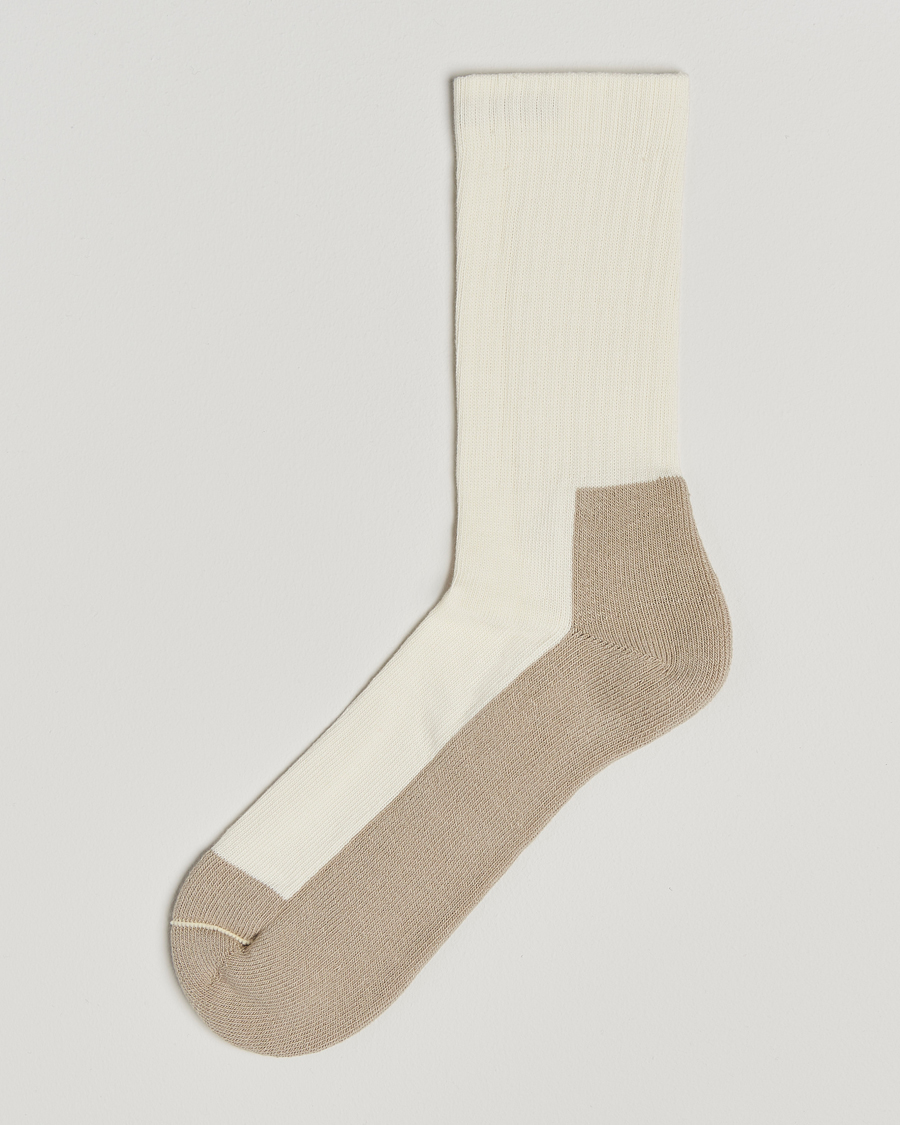 Homme | Sous-Vêtements Et Chaussettes | Sweyd | Two Tone Cotton Socks Off White/Sand